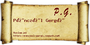 Pánczél Gergő névjegykártya